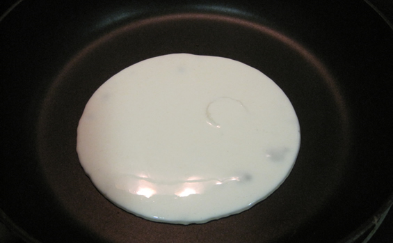 Crepe en la sartén